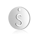 Stainless Steel Polished Letter Charm T051-S VNISTAR Steel Small Charms