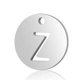 Stainless Steel Polished Letter Charm T051-Z VNISTAR Steel Small Charms