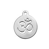Stainless Steel Polished OM Charm T054 VNISTAR Steel Small Charms