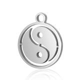 Stainless Steel Polished YINYANG Charm T056 VNISTAR Steel Small Charms