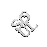 Stainless Steel Polished Charm T081 VNISTAR Steel Small Charms