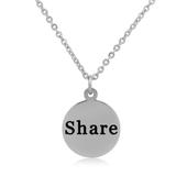 Steel Charm Necklace T164N1 VNISTAR Stainless Steel Charm Necklaces