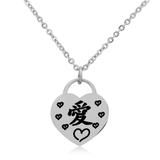 Steel Charm Necklace T218N1 VNISTAR Necklaces