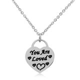 Steel Charm Necklace T224N1 VNISTAR Stainless Steel Charm Necklaces