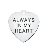 Stainless Steel Pendant with Back Laser Words T348 VNISTAR Stainless Steel Charms