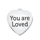 Stainless Steel Pendant with Back Laser Words T356 VNISTAR Stainless Steel Charms