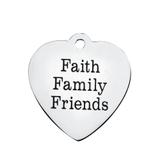 Stainless Steel Pendant with Back Laser Words T365 VNISTAR Stainless Steel Charms