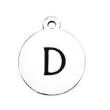 Stainless Steel Pendant with Back Laser Words T392-D VNISTAR Stainless Steel Charms