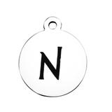 Stainless Steel Pendant with Back Laser Words T392-N VNISTAR Steel Laser Words Charms