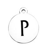 Stainless Steel Pendant with Back Laser Words T392-P VNISTAR Steel Laser Words Charms