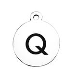 Stainless Steel Pendant with Back Laser Words T392-Q VNISTAR Steel Laser Words Charms