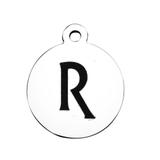 Stainless Steel Pendant with Back Laser Words T392-R VNISTAR Steel Laser Words Charms