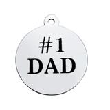 Stainless Steel Pendant with Back Laser Words T397 VNISTAR Steel Laser Words Charms