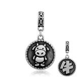 Steel Dangle Charms T416P VNISTAR Stainless Steel European Beads