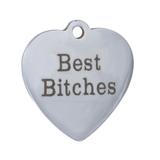 Stainless Steel Pendant with Back Laser Words T468 VNISTAR Steel Laser Words Charms