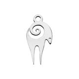 Stainless Steel Polished Charms T485 VNISTAR Steel Small Charms