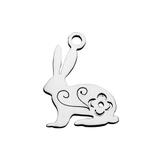 Stainless Steel Polished Charms T489 VNISTAR Steel Small Charms