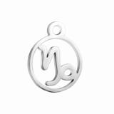 High Polished Stainless Steel Zodiac Charms T505-10 VNISTAR Steel Charms