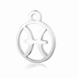 High Polished Stainless Steel Zodiac Charms T505-12 VNISTAR Steel Charms