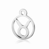High Polished Stainless Steel Zodiac Charms T505-2 VNISTAR Steel Charms
