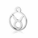 High Polished Stainless Steel Zodiac Charms T505-2 VNISTAR Steel Charms