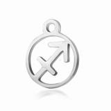 High Polished Stainless Steel Zodiac Charms T505-9 VNISTAR Steel Charms