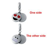 Steel Emoji Double Charms VC053 VNISTAR Dangle Charms