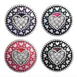 Love Hearts Snap Button Charms VNC031 VNISTAR Snap Button Charms