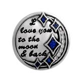 I love you to the moon & back Snap Button Charms VNC042 VNISTAR Charms