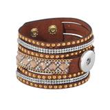 Snap Button Leather Bracelets VNP014 VNISTAR Snap Button Accessories