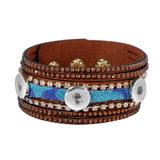 Snap Button Leather Bracelets VNP016 VNISTAR Snap Button Charms