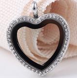 Vnistar metal alloy crystal heart locket pendant VSP055 VSP055 VNISTAR Metal Charms